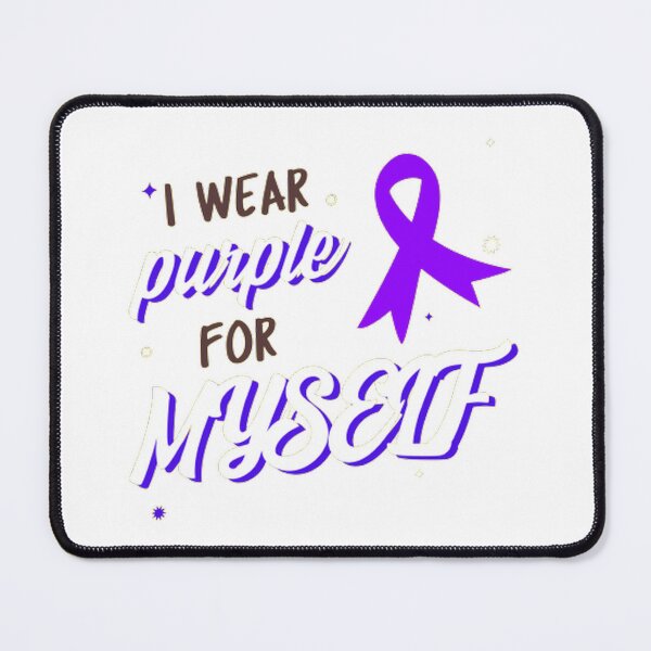 Item preview, Crohns and Colitis awareness purple ribbon - I wear purple for MYSELF designed and sold by Rodayna Elnaggar.