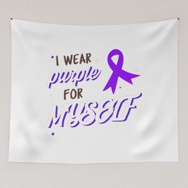 Item preview, Crohns and Colitis awareness purple ribbon - I wear purple for MYSELF designed and sold by Rodayna Elnaggar.