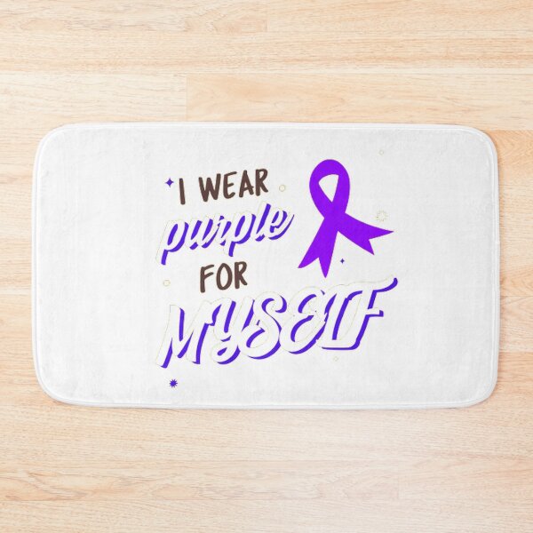 Item preview, Crohns and Colitis awareness purple ribbon - I wear purple for MYSELF designed and sold by Rodayna Elnaggar.