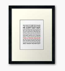 Guy Falls Into a Hole - Leo McGarry's Speech Framed Print