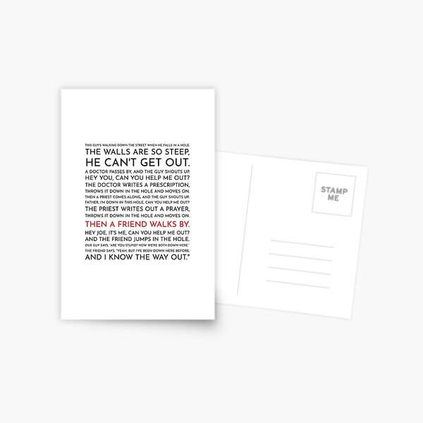 Guy Falls Into a Hole - Leo McGarry's Speech Postcard