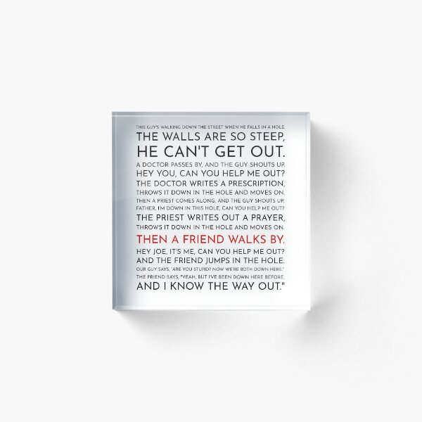 Guy Falls Into a Hole - Leo McGarry's Speech Acrylic Block
