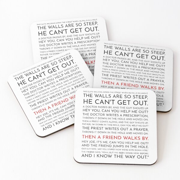 Guy Falls Into a Hole - Leo McGarry's Speech Coasters (Set of 4)