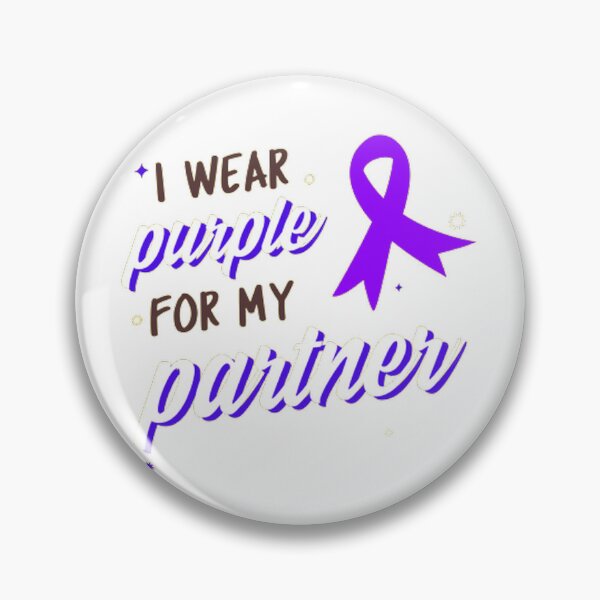Item preview, Crohns and Colitis awareness purple ribbon - I wear purple for my partner designed and sold by Rodayna Elnaggar.