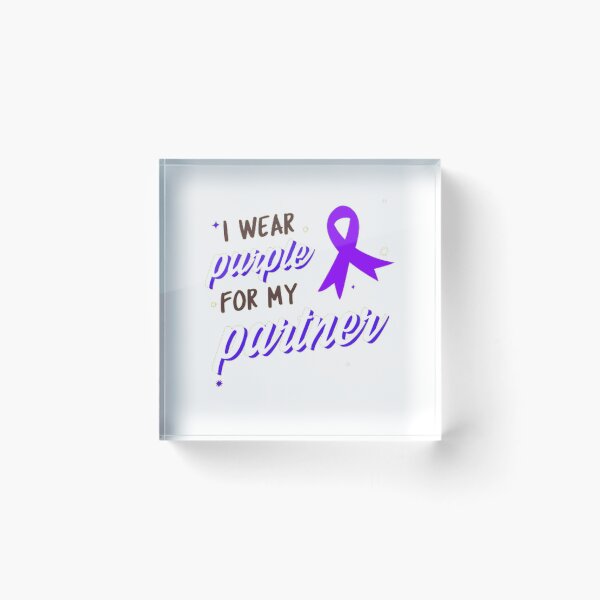 Item preview, Crohns and Colitis awareness purple ribbon - I wear purple for my partner designed and sold by Rodayna Elnaggar.