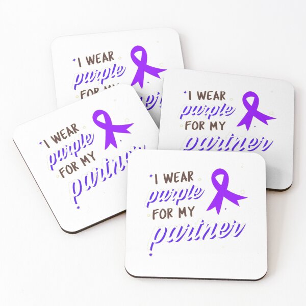 Item preview, Crohns and Colitis awareness purple ribbon - I wear purple for my partner designed and sold by Rodayna Elnaggar.