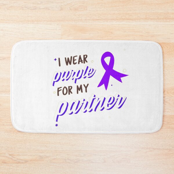 Item preview, Crohns and Colitis awareness purple ribbon - I wear purple for my partner designed and sold by Rodayna Elnaggar.