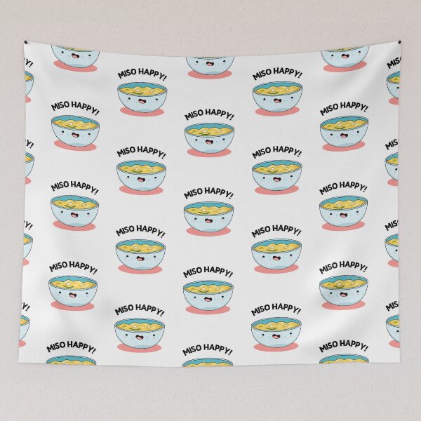 Item preview, Miso Happy Funny Soup Puns  designed and sold by punnybone.