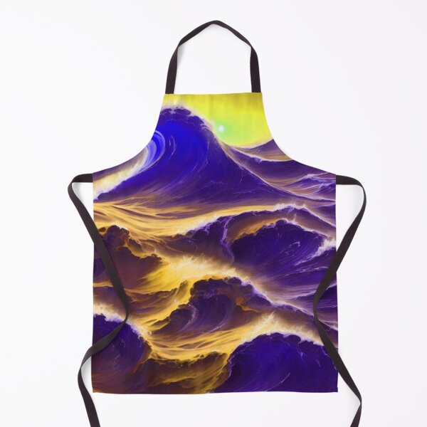 Item preview, Magical Ocean Waves Blue Golden Vibrant Sea Sunset designed and sold by SassyArtistry.