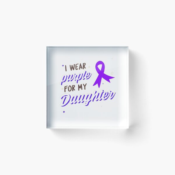 Item preview, Crohns and Colitis awareness purple ribbon - I wear purple for my Daughter designed and sold by Rodayna Elnaggar.