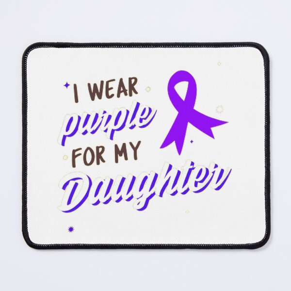 Item preview, Crohns and Colitis awareness purple ribbon - I wear purple for my Daughter designed and sold by Rodayna Elnaggar.