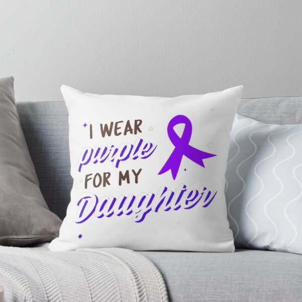 Item preview, Crohns and Colitis awareness purple ribbon - I wear purple for my Daughter designed and sold by Rodayna Elnaggar.