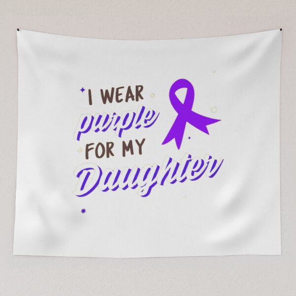 Item preview, Crohns and Colitis awareness purple ribbon - I wear purple for my Daughter designed and sold by Rodayna Elnaggar.