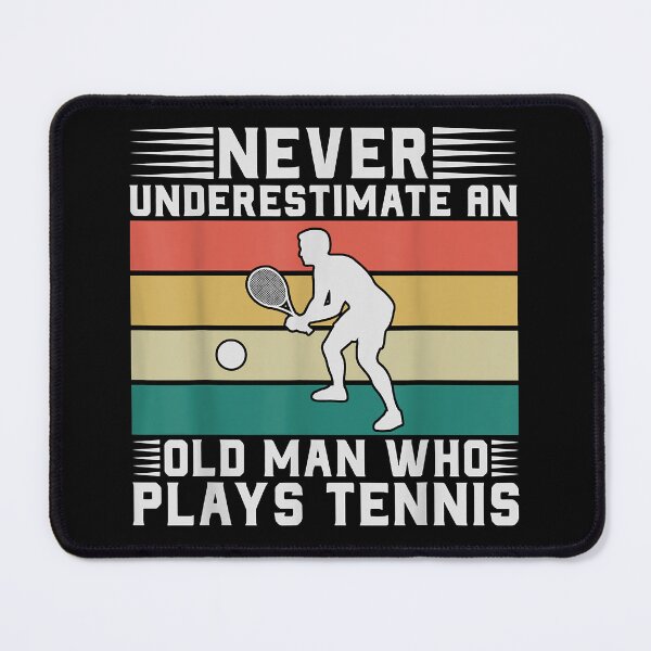 Item preview, Mens Never Underestimate An Old Man Who Plays Ennis  designed and sold by NanceyPalmer.