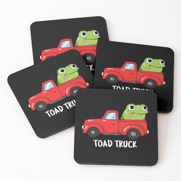 Item preview, Toad Truck Funny Tow Truck Puns (Dark BG) designed and sold by punnybone.