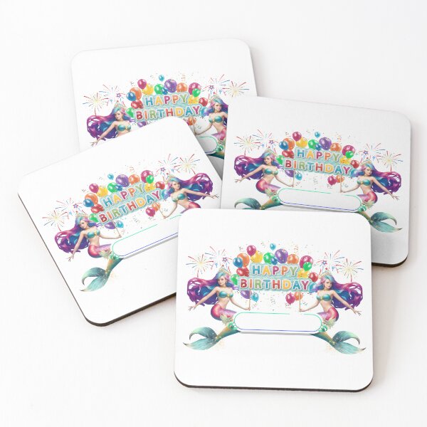 Item preview, Sirenas Merfolk White Mermaid Happy Birthday Custom Banner designed and sold by SirenasWorld.
