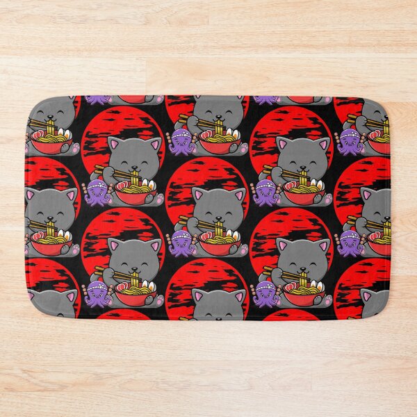Item preview, Kawaii Vintage Style Japanese Ramen Cat Octopus Takoyaki designed and sold by BunBuntheDog-.