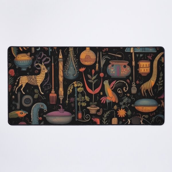Item preview, a fabric with lots of different professional tools on a dark background designed and sold by neerajgenius.