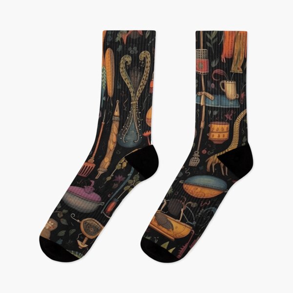 Item preview, a fabric with lots of different professional tools on a dark background designed and sold by neerajgenius.