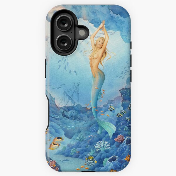 "Coral", Mermaid, Fish and Shipwreck iPhone Tough Case