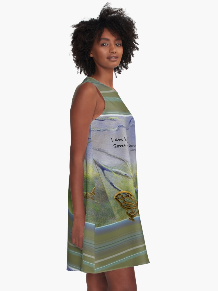 Alternate view of I am beautiful- Some assembly required. Support NF Neurofibromatosis A-Line Dress