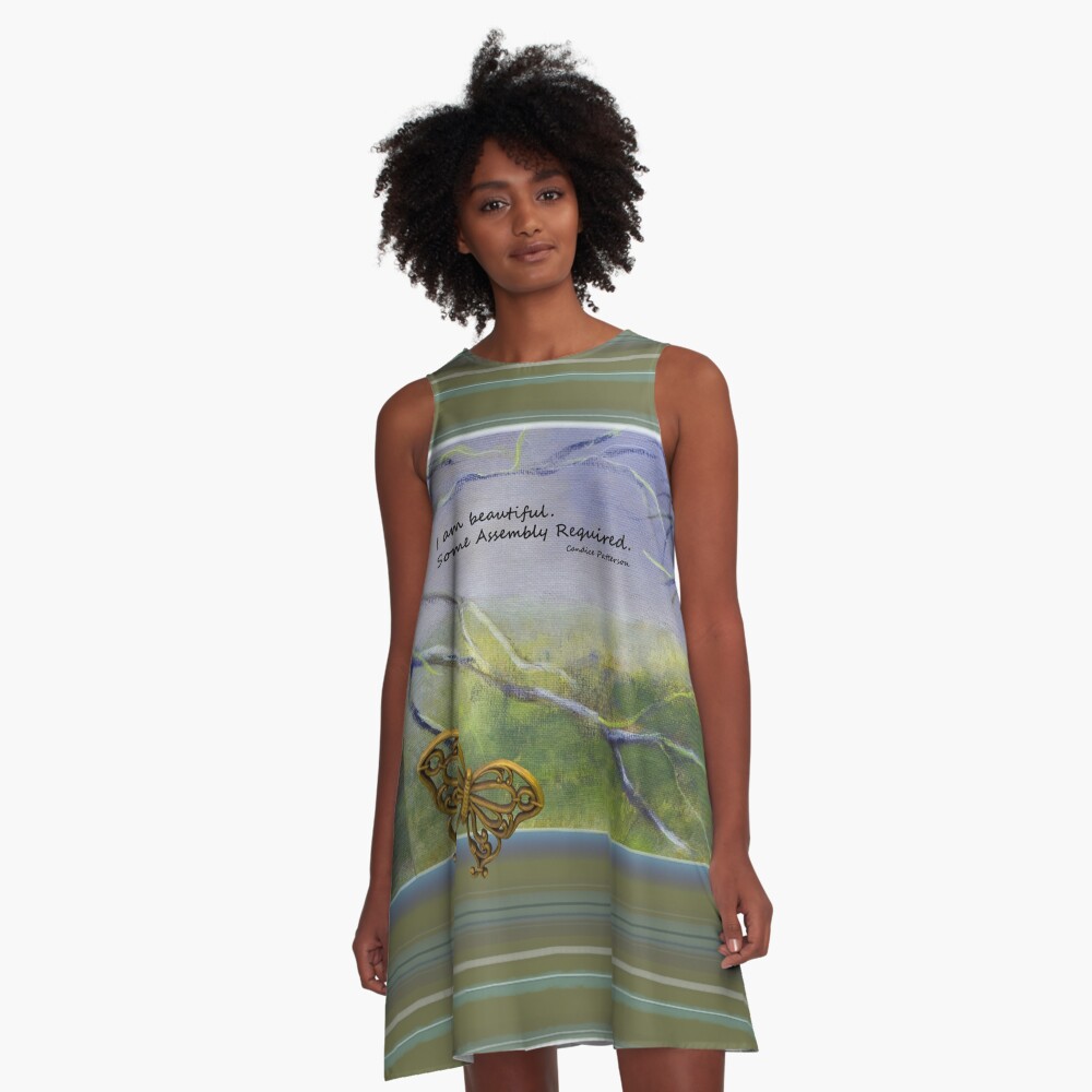 I am beautiful- Some assembly required. Support NF Neurofibromatosis A-Line Dress