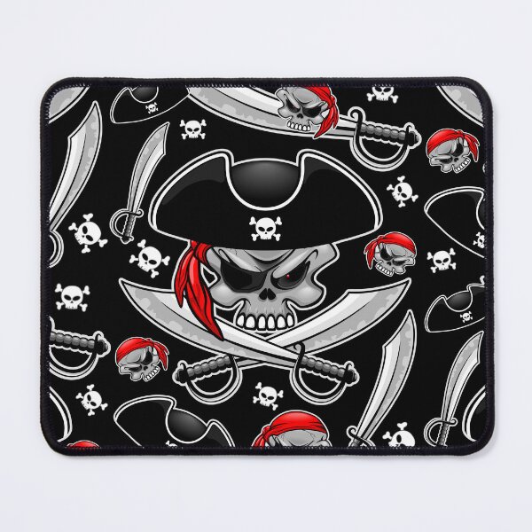 Item preview, Skull Pirate Captain with Crossed Sabers  designed and sold by BluedarkArt.