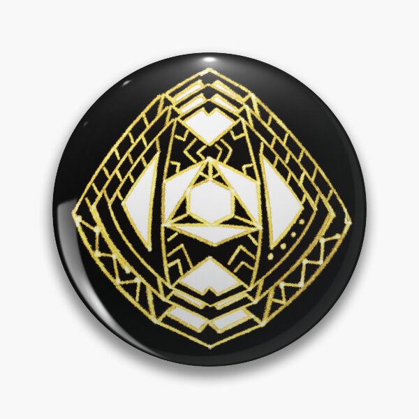 Item preview, Gold geometric medallion designed and sold by AllGenDesigns.