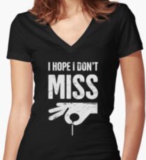 Funny Acupunctutist Acupuncture Design Women's Fitted V-Neck T-Shirt