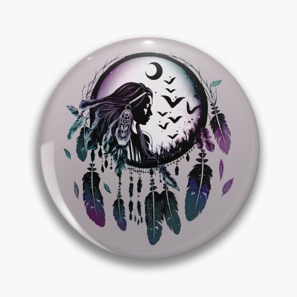 Item preview, Dream catcher, medicine woman, moon, feathers, tribal designed and sold by nitty-gritty.