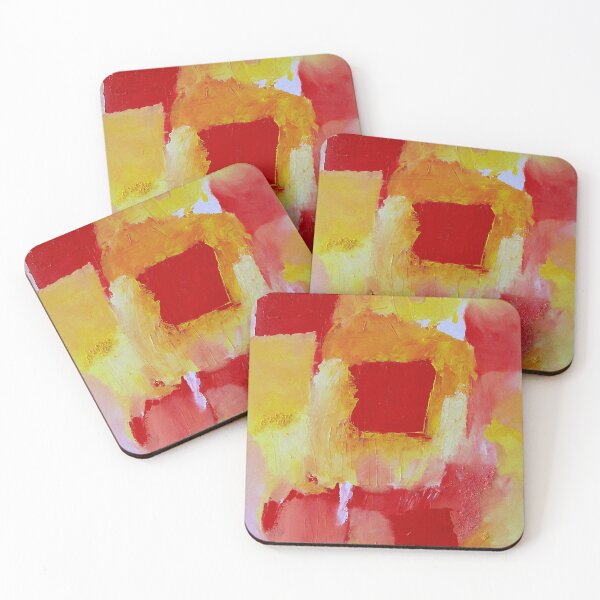 Item preview, Painting Abstract Squares Geometric Clouds Expressive Colors Orange Red Yellow Colors Effects and Textures designed and sold by InfinityDsigns.