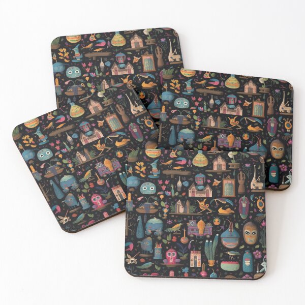 Item preview, fabric with lots of different professional tools on a dark background V4 designed and sold by neerajgenius.