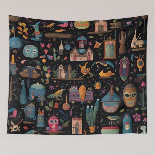 Item preview, fabric with lots of different professional tools on a dark background V4 designed and sold by neerajgenius.