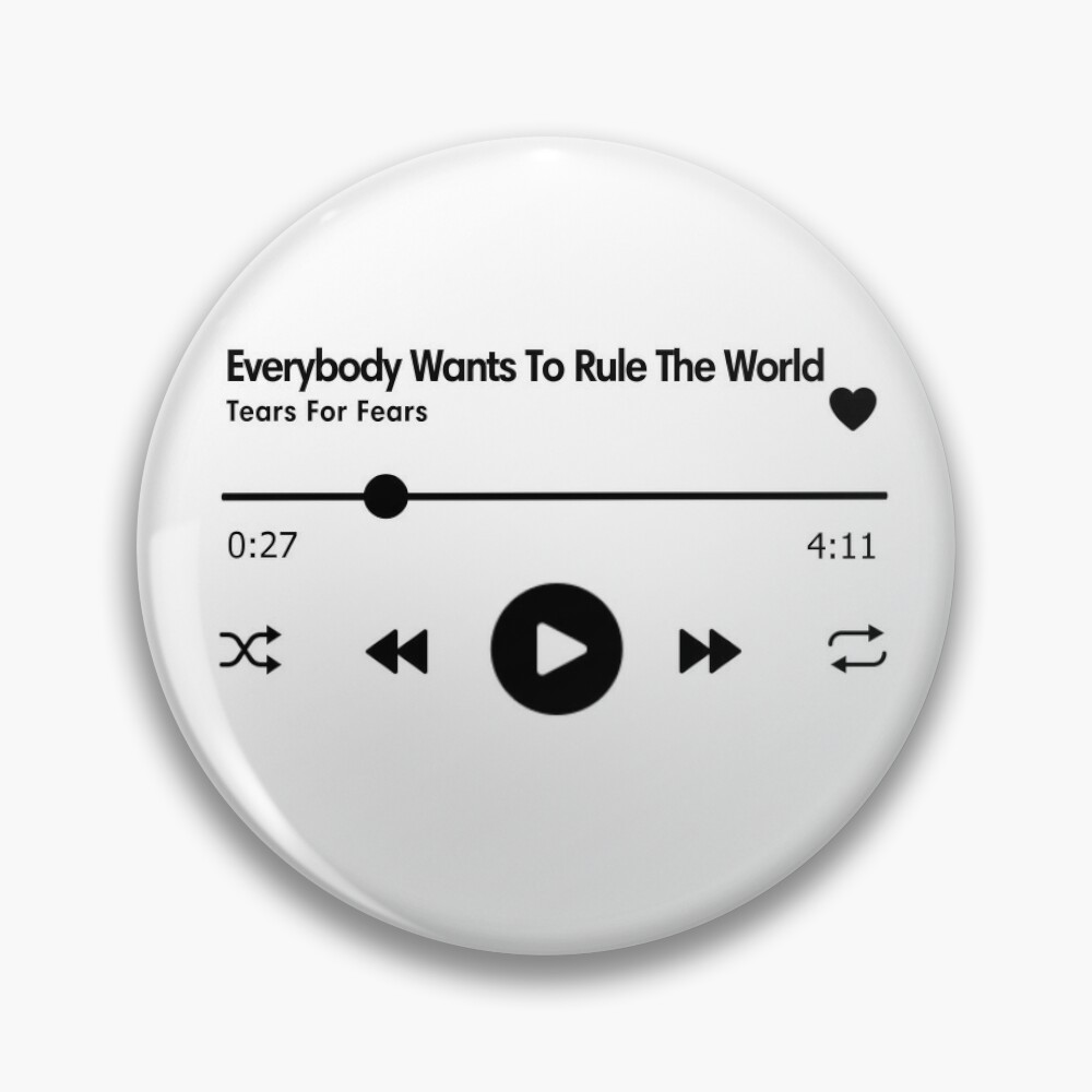 Everybody Wants To Rule The World Tears For Fears Lyrics Sticker