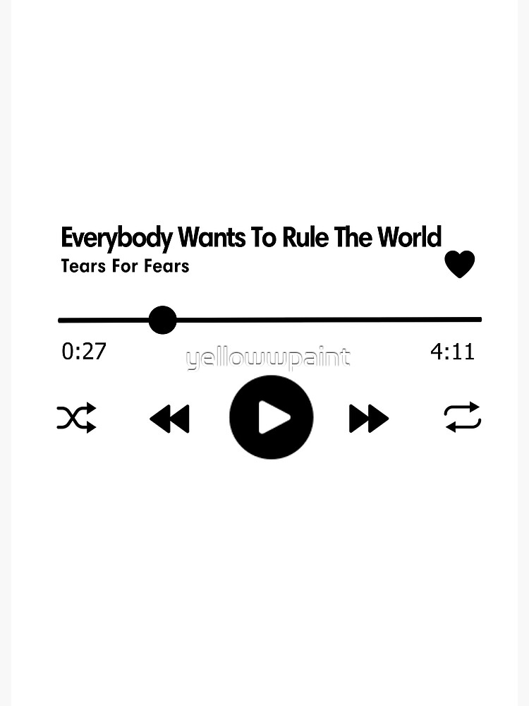 favorite little lyrics — Tears for Fears, “Everybody Wants to Rule