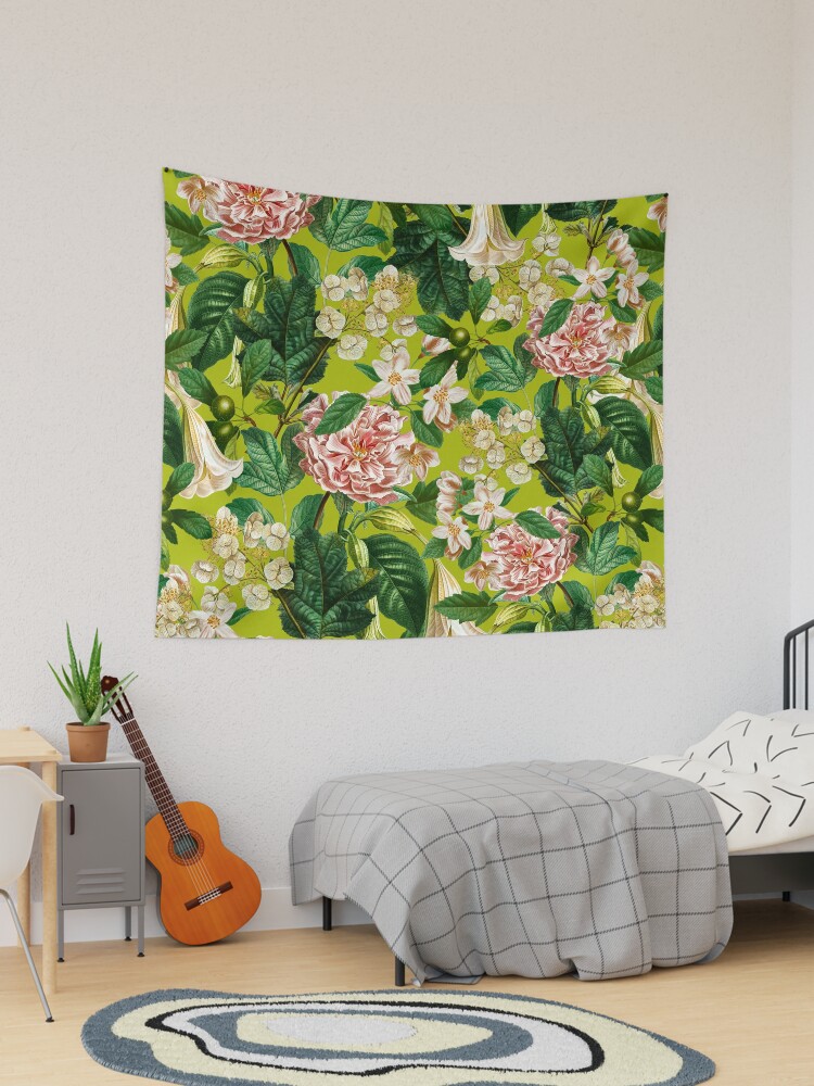 Thumbnail 1 of 3, Tapestry, Green Summer Garden designed and sold by Burcu Korkmazyurek.