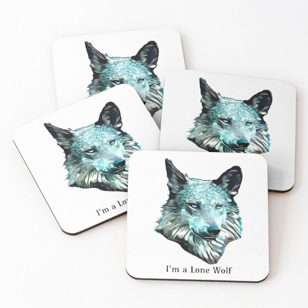 Item preview, Illustrated Portrait of a Lone Wolf designed and sold by slikar.