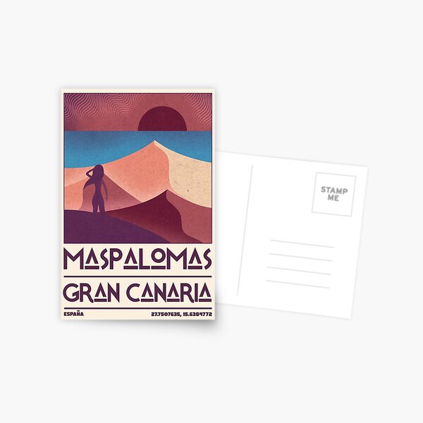 Item preview, Maspalomas, Gran Canaria, Spain Retro Travel designed and sold by JDP--Designs.
