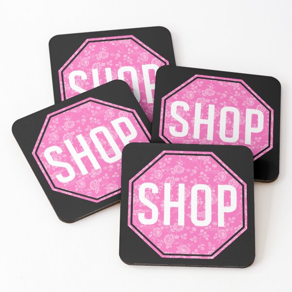 Item preview, Shopaholic Shopping Shopper Funny Shop Stop Sign Pink Floral designed and sold by GrandeDuc.