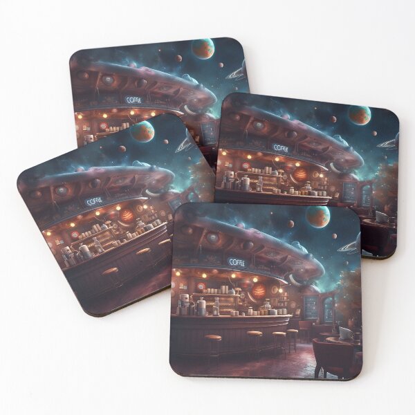 Item preview, Vintage Coffee Shop In Space designed and sold by tpixx.