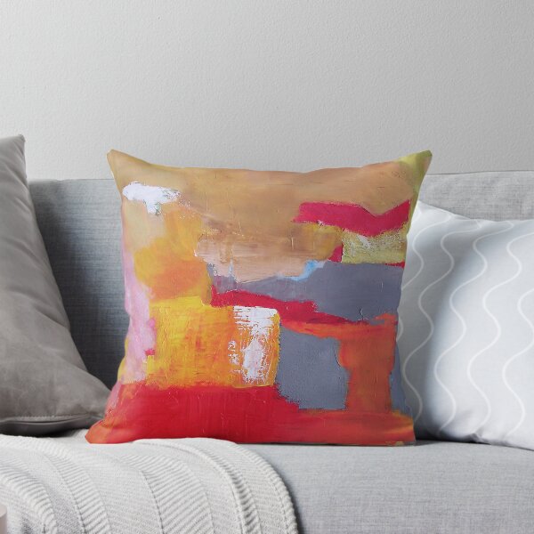 Item preview, Painting Abstract Squares Geometric Clouds Expressive Colors Red Orange Effects and Textures designed and sold by WinfinityDesigns.