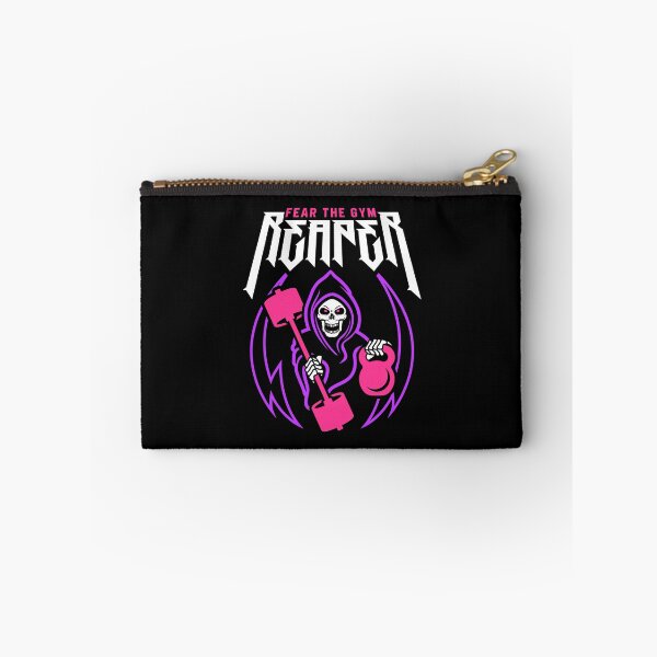 Item preview, Fear The Gym Reaper (Kettlebell & Barbell) Funny Fitness Pun designed and sold by Brogress Project.