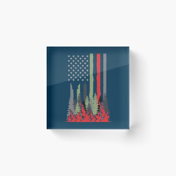 Item preview, Wildland Firefighter Patriotic US American Flag Gift designed and sold by emettgrilli.