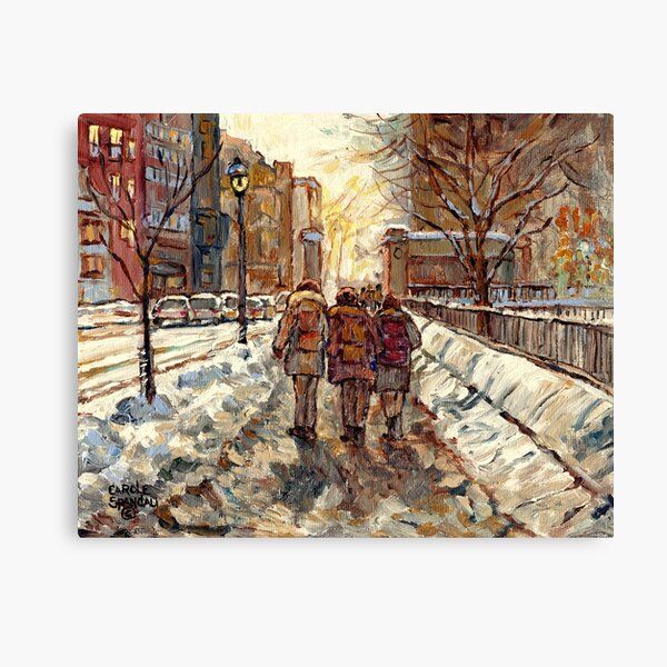 Item preview, SHERBROOKE STREET WINTER WALK MCGILL COLLEGE FENCE TO RODDICK GATE C SPANDAU CANADIAN ART FOR SALE designed and sold by Carole  Spandau.