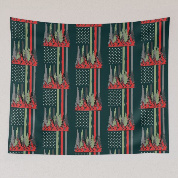 Item preview, Wildland Firefighter Patriotic US American Flag Gift designed and sold by emettgrilli.
