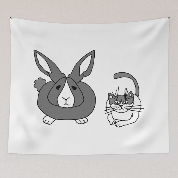 Item preview, Bunny and cat designed and sold by PlaviOrao.