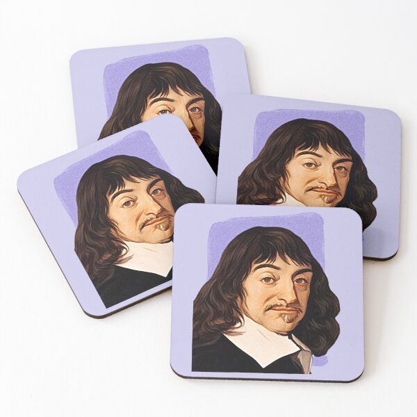 Item preview, French Philosopher René Descartes - purple - illustration  designed and sold by Litstoy.