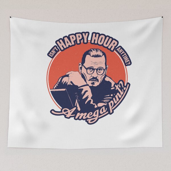 Item preview, A mega pint Isn&39;t happy hour anytime  designed and sold by SwaggerGambleA.