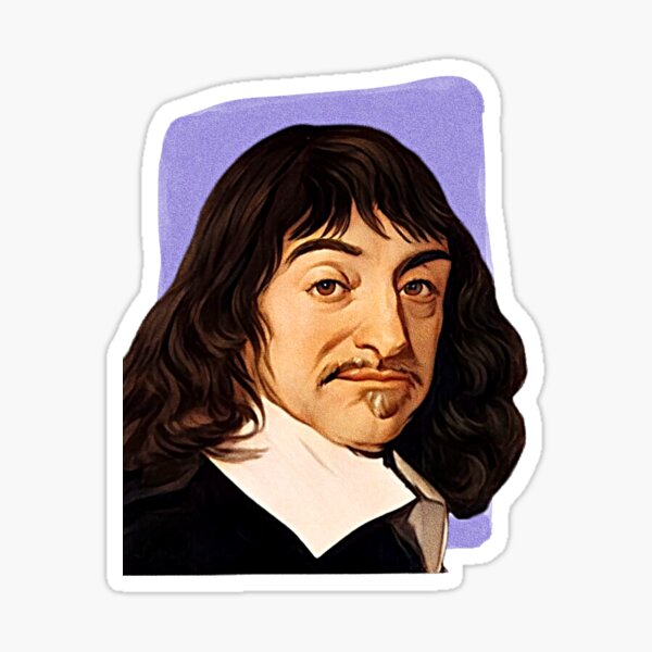 Item preview, French Philosopher René Descartes - purple - illustration  designed and sold by Litstoy.