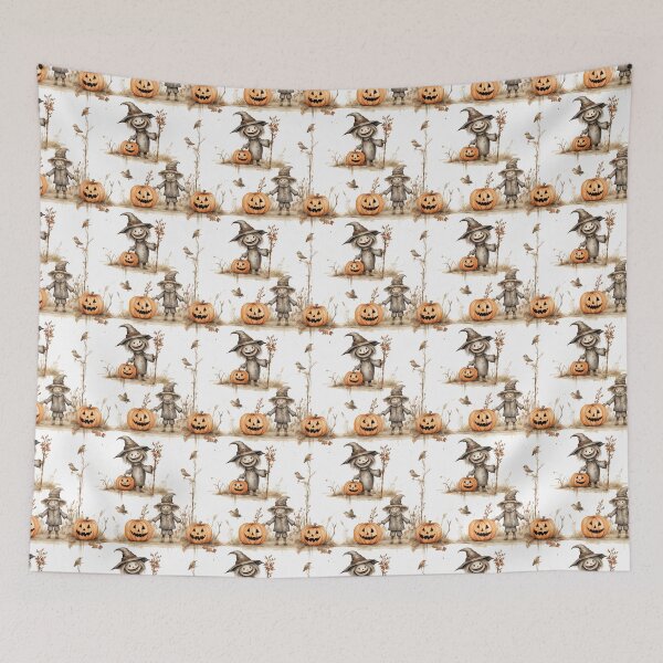 Item preview, Spooky Harvest - Scarecrows and Pumpkins designed and sold by StrictlyStellar.